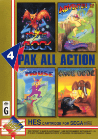 4 Pak All Action PAL Sega Master System PAL box art